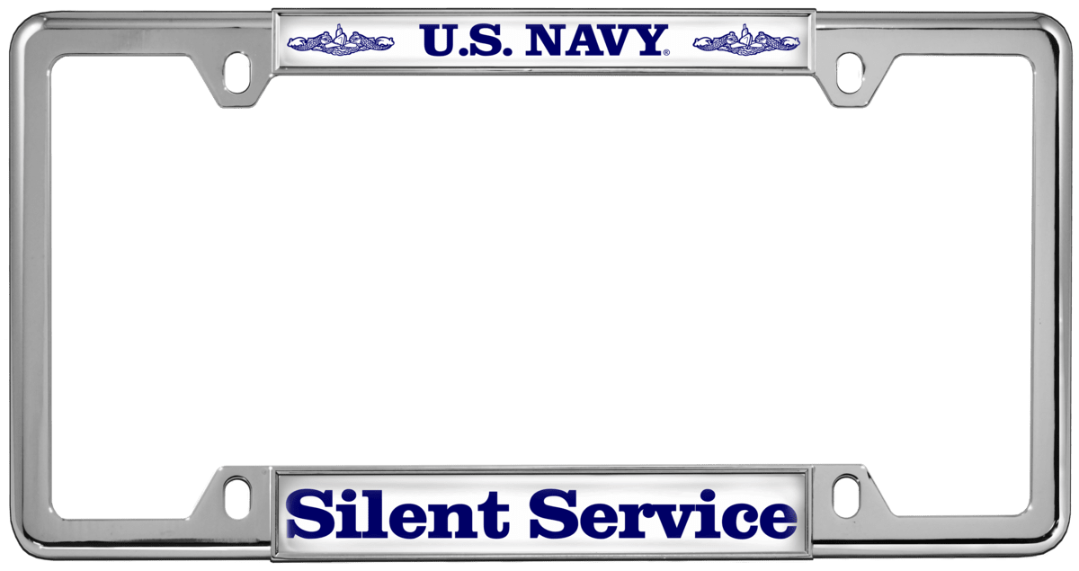 U.S. Navy Silent Service - Car Metal License Plate Frame